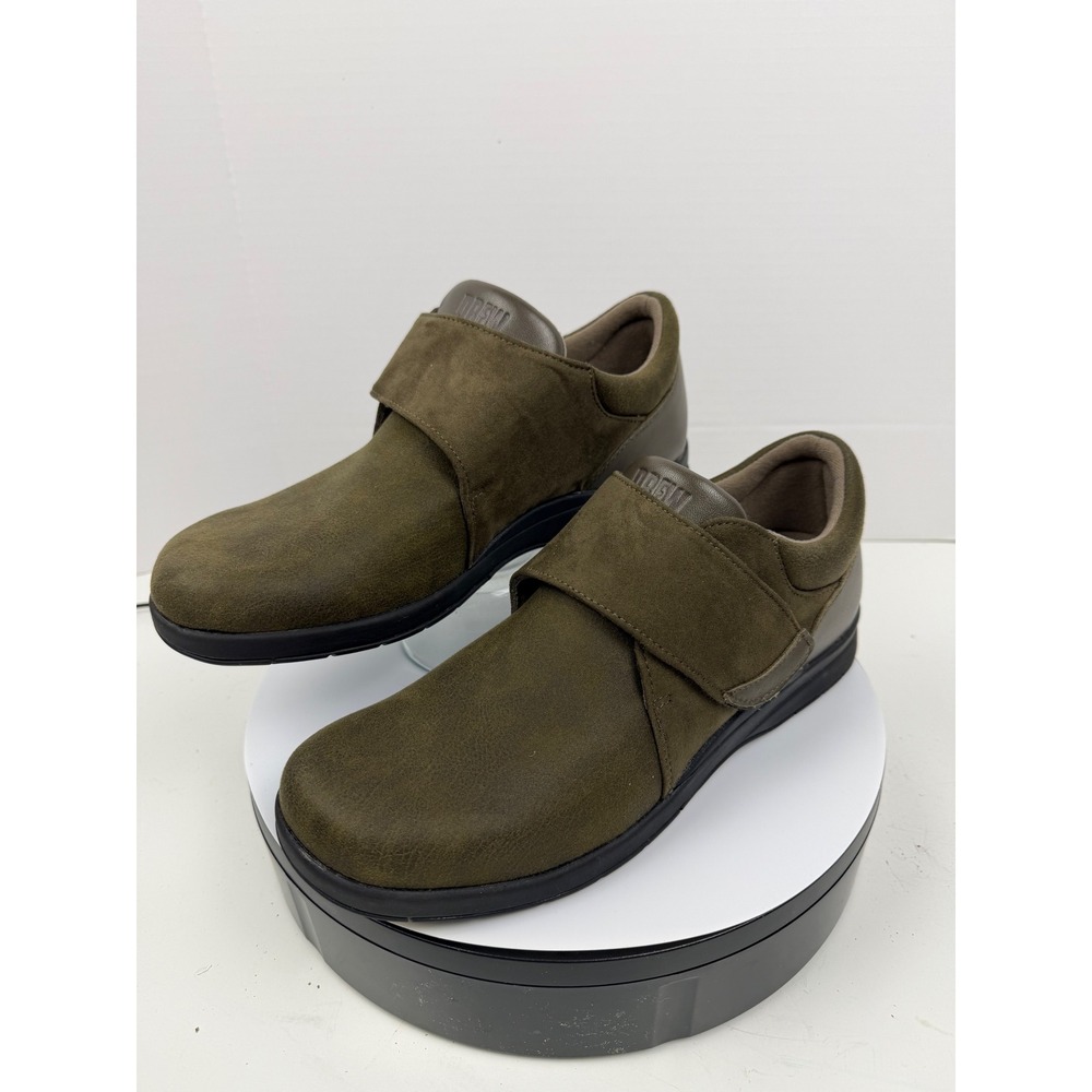 Drew Moonwalk Olive Stretch Leather Women's Shoes Size 10 M